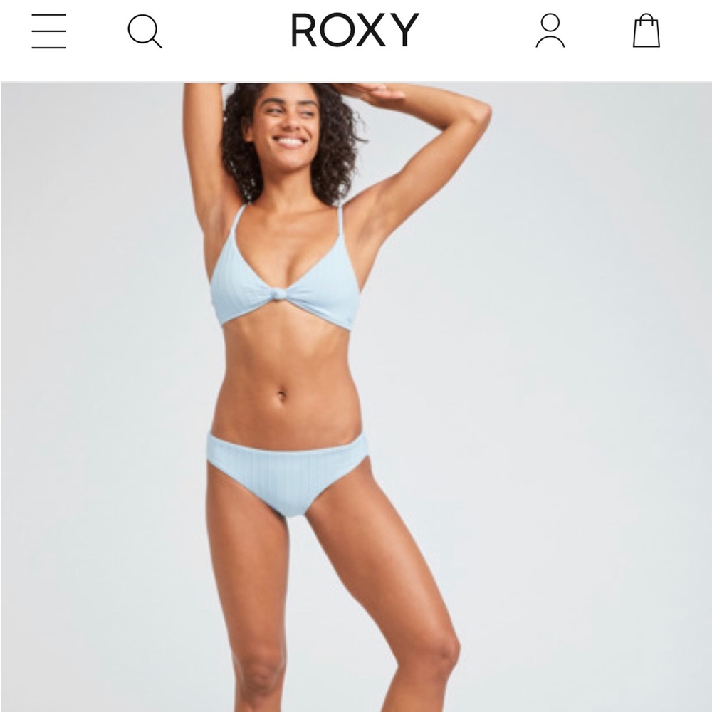 NWOT Roxy Love the Comber cerulean bikini bottom sz S